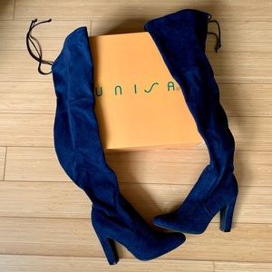 NWOT Unisa Over-the-Knee Navy Boots
